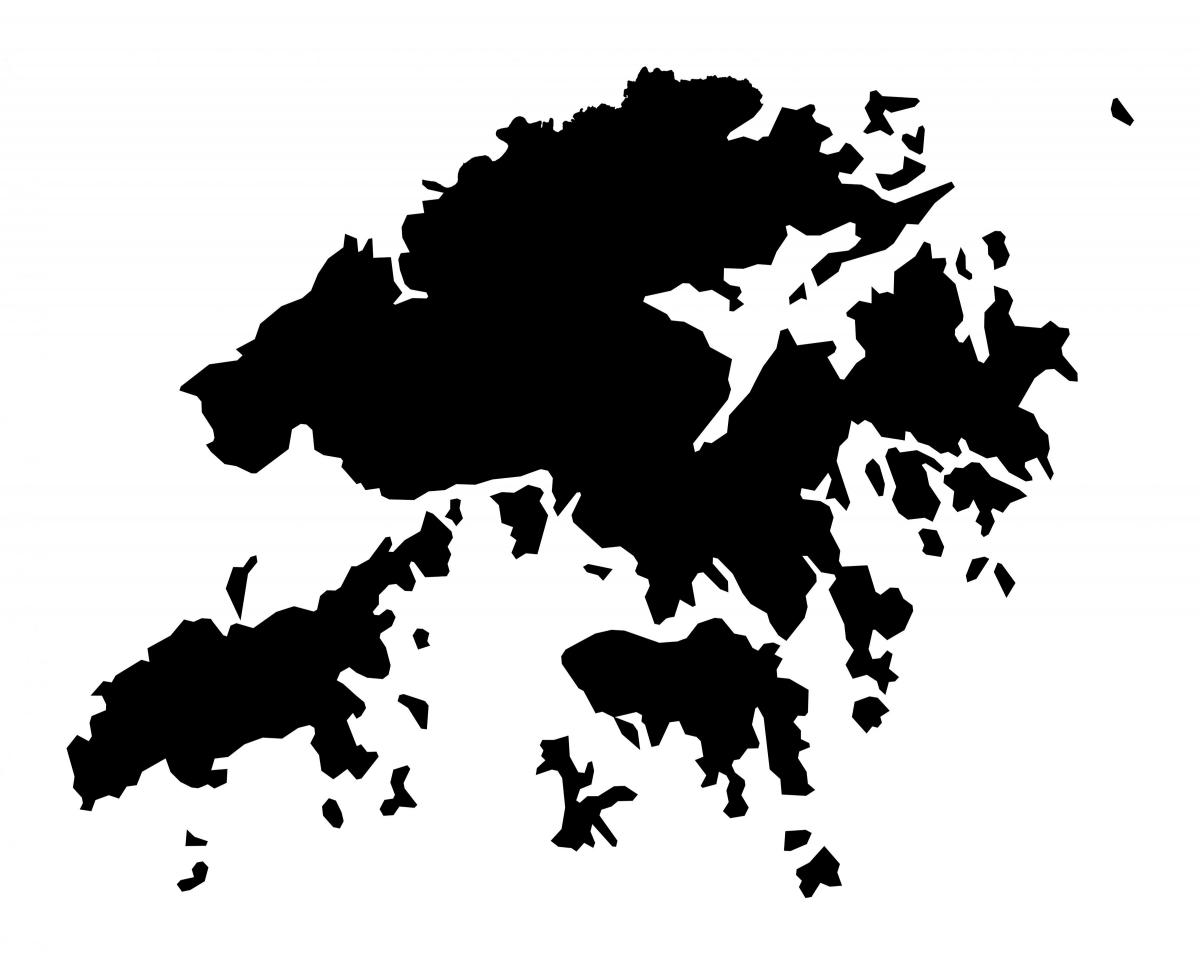 karte Hong Kong vektoru