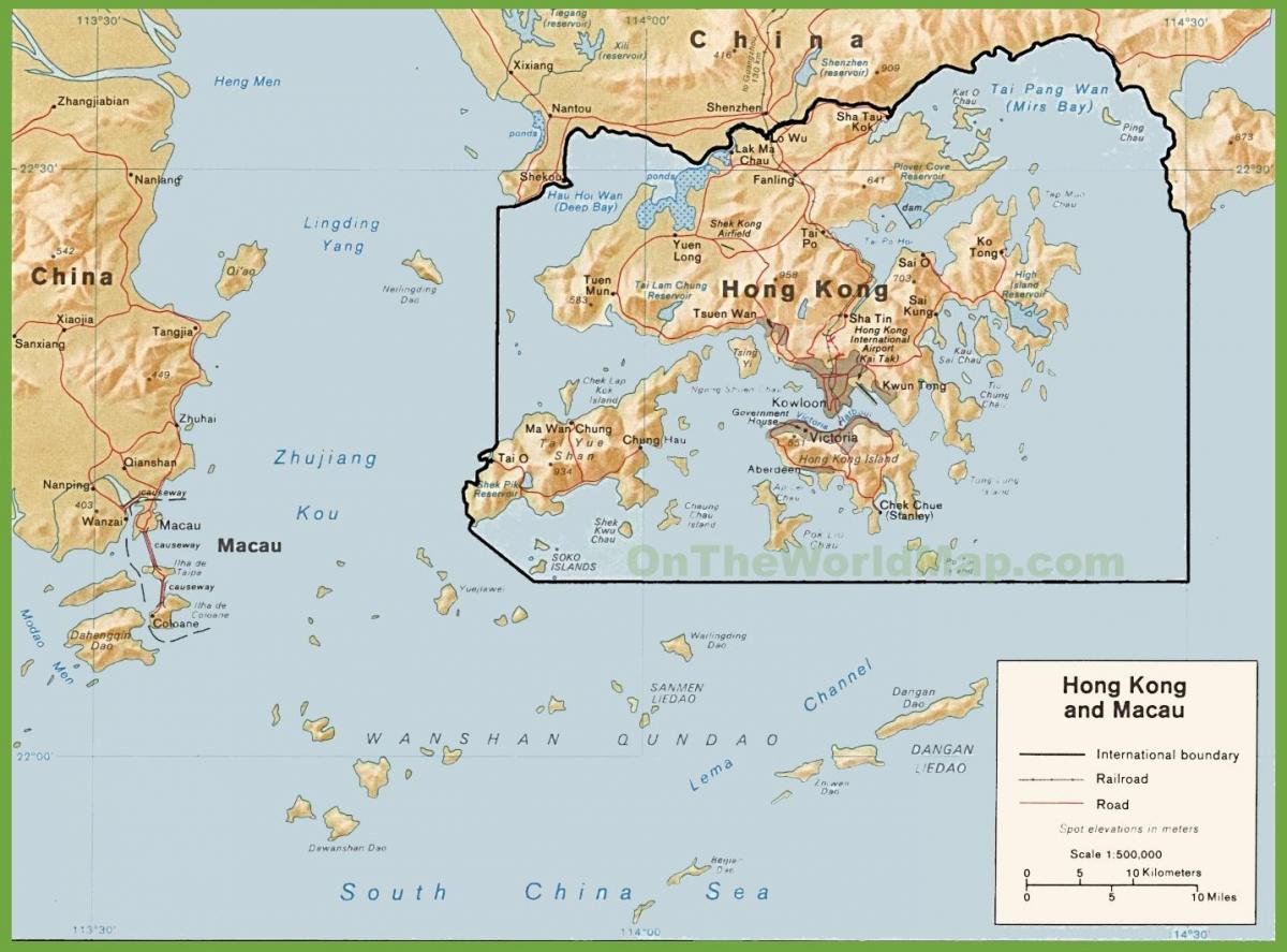 politiskā karte Hong Kong