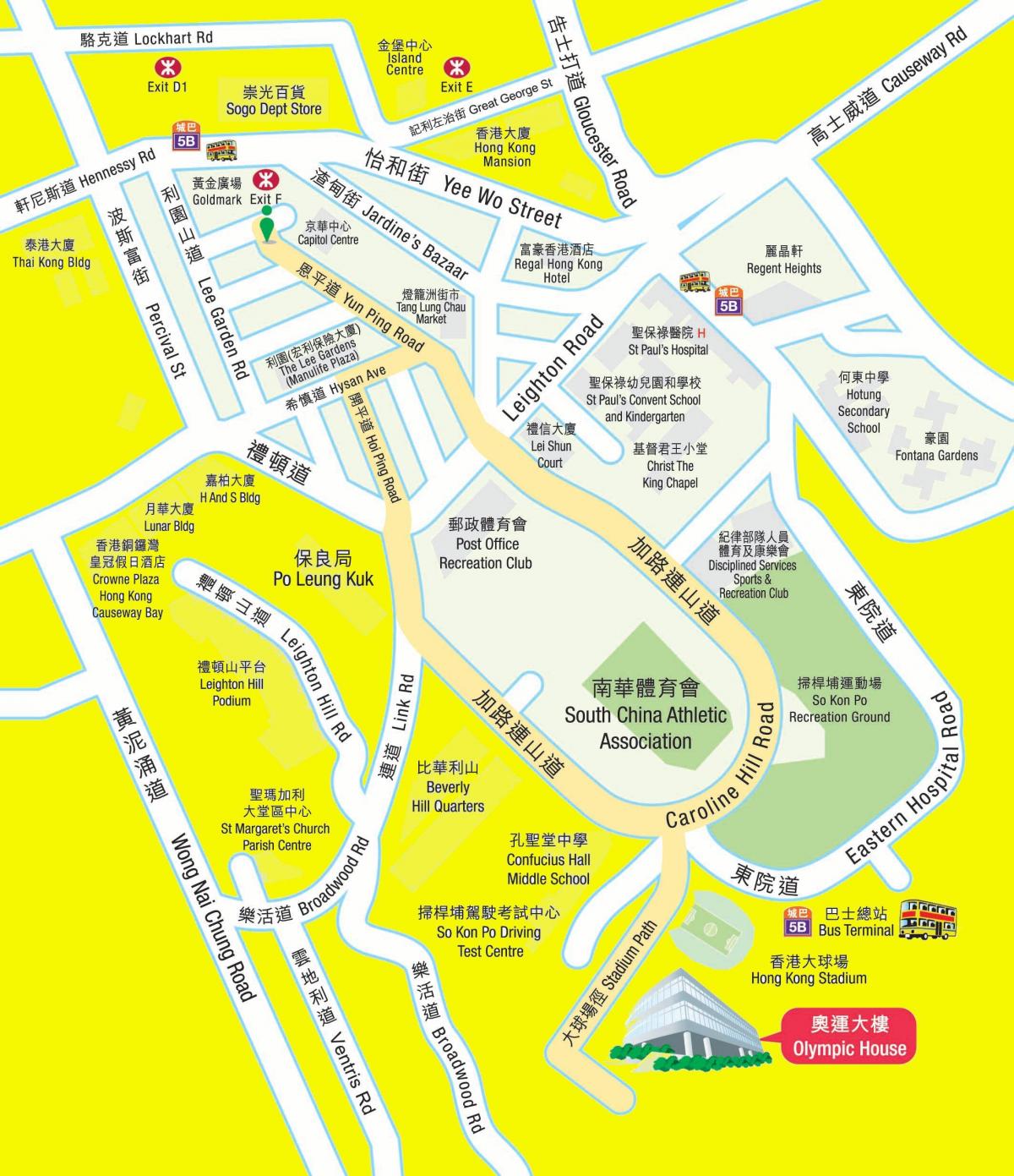 Olimpiskās MTR stacija map