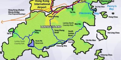 Lantau sala Hong Kong karte