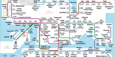 MTR stacija, Hong Kong karte