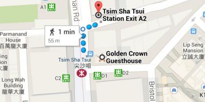 Tsim Sha Tsui MTR stacija map