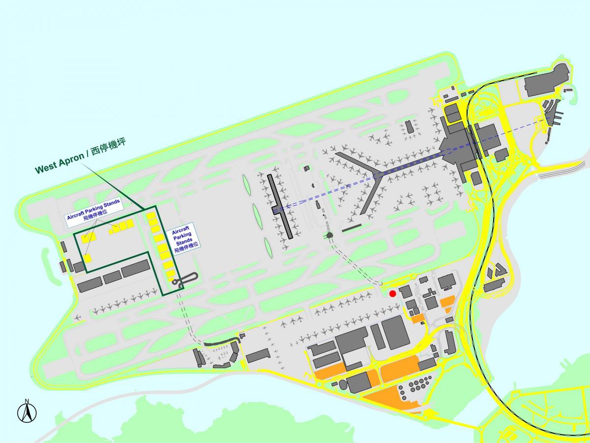 Honkongas starptautiskā lidosta map