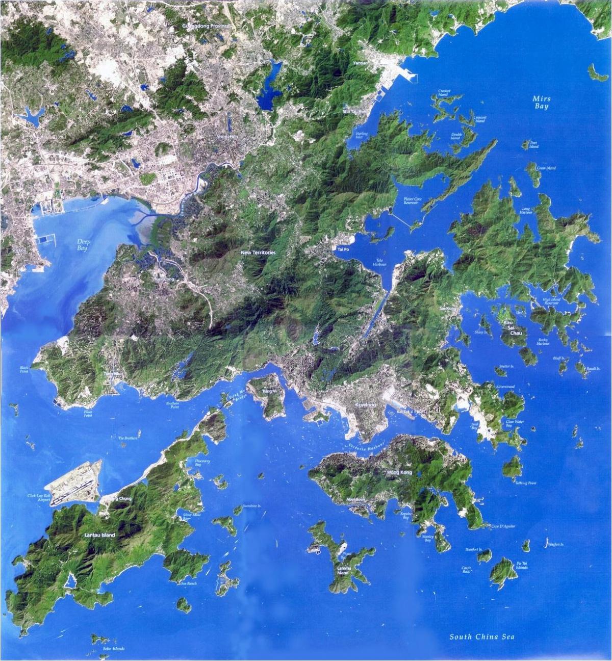 satelīta karti Hong Kong