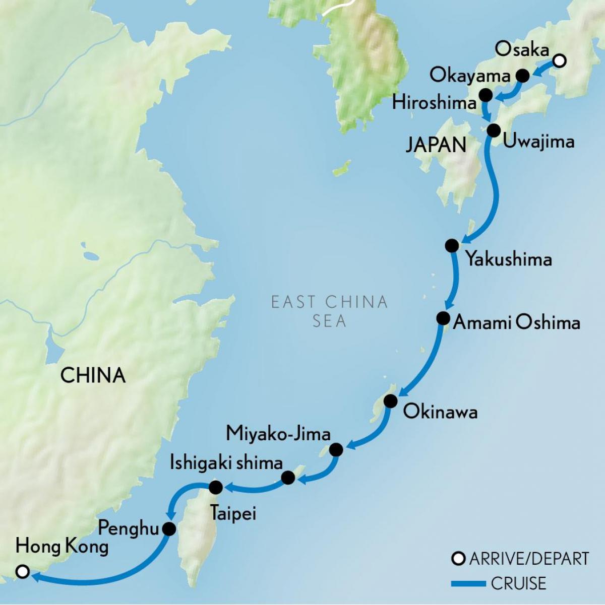 karte Honkonga un japāna