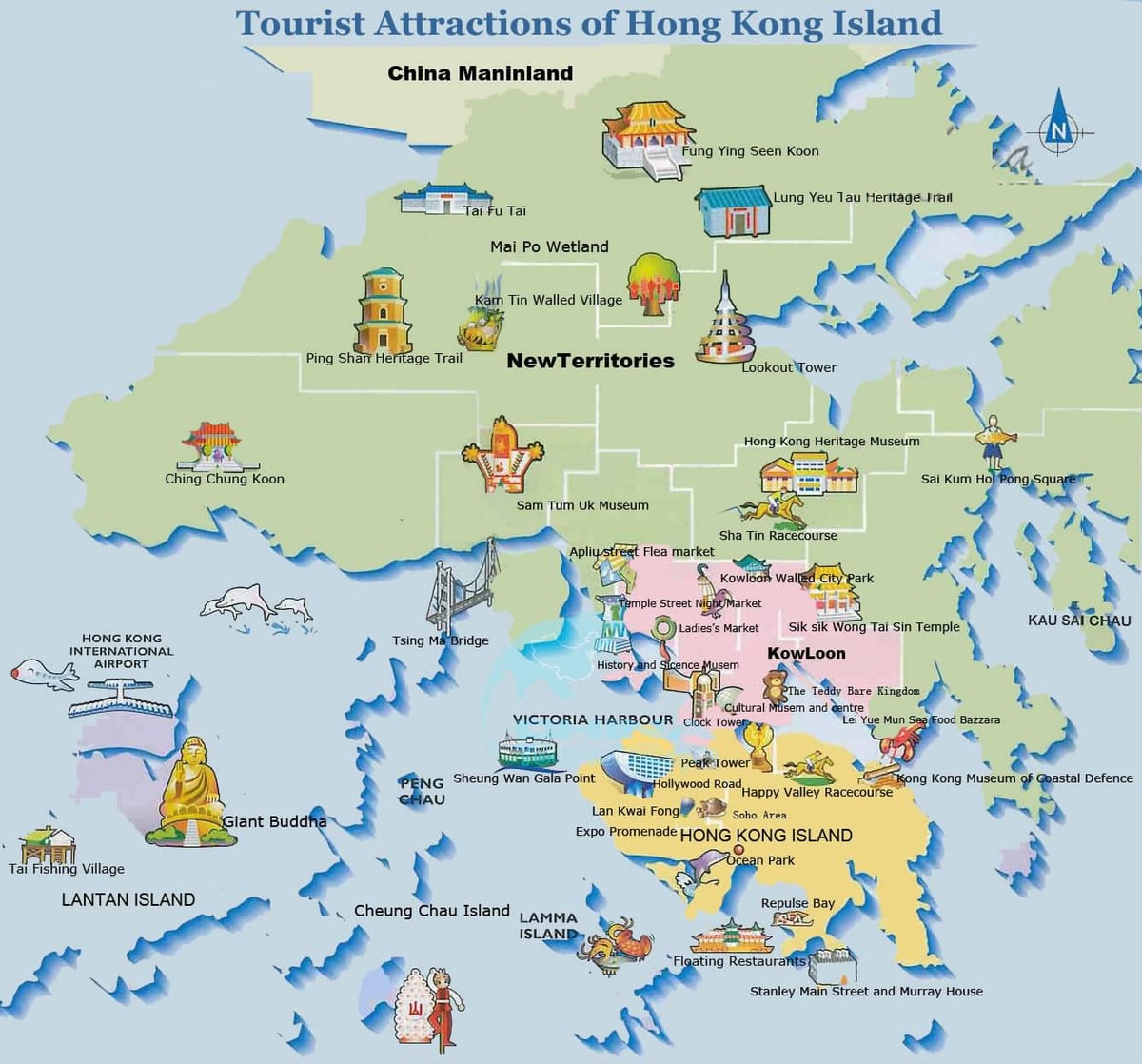 tūrisma karte Hong Kong