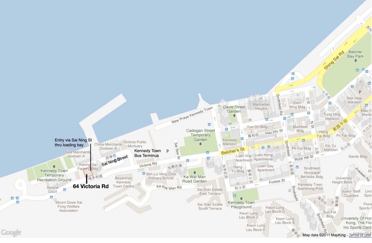 MTR Kennedy town stacija map