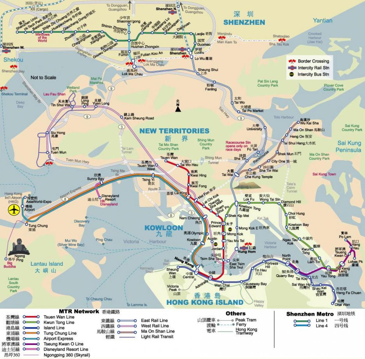Kowloon tong MTR stacija map