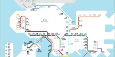 Hong Kong interešu punktus kartē