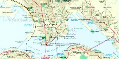 Centrā Hong Kong karte