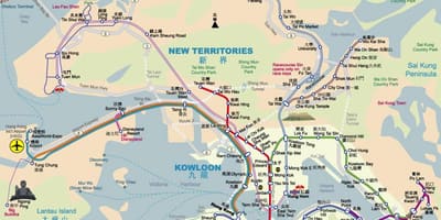 Hong Kong karte angļu valodā