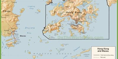 Politiskā karte Hong Kong