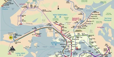 Karte Hong Kong tranzīta