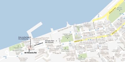 MTR Kennedy town stacija map